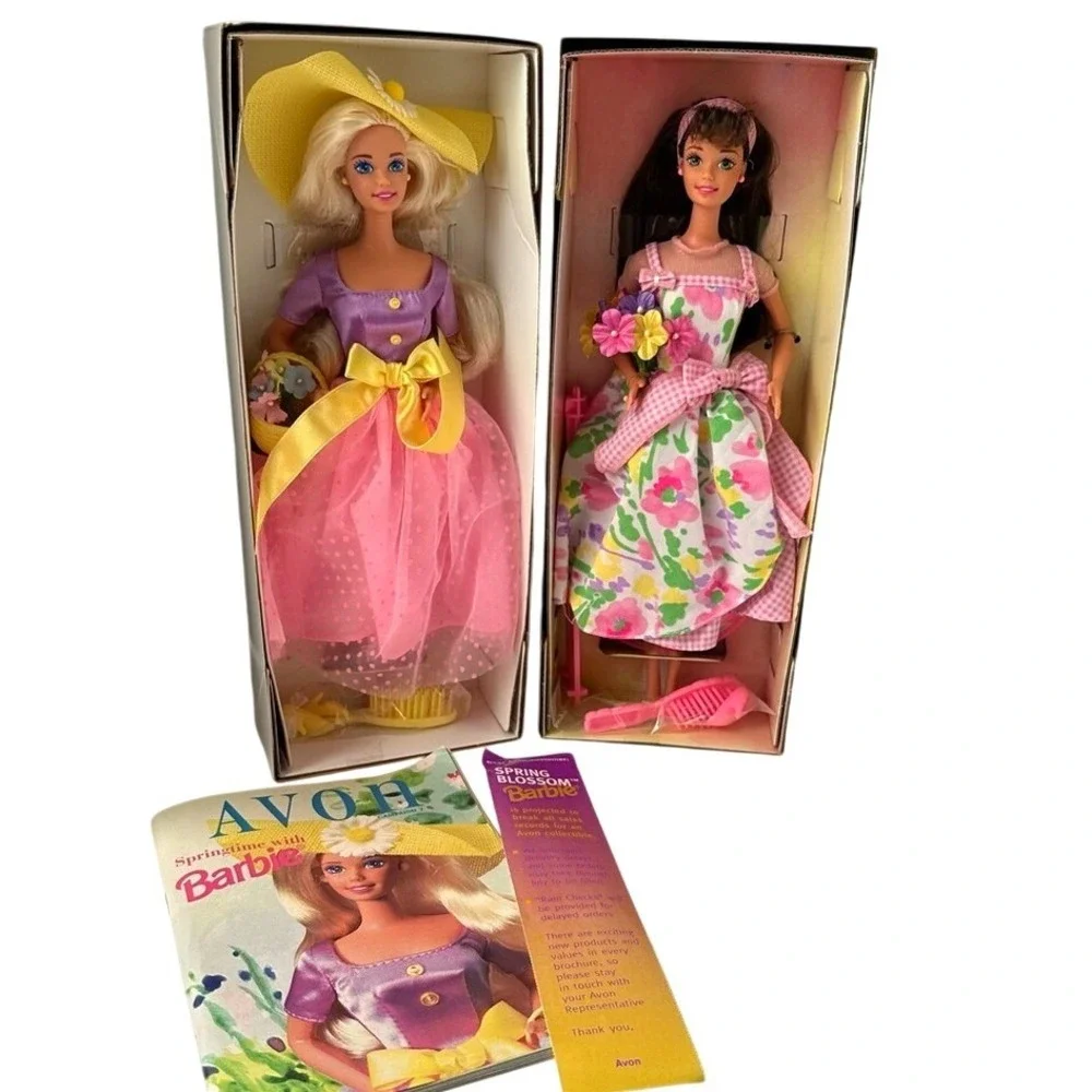 Mattel Barbie Dolls Avon Exclusive Spring Blossom Petals Special Edition NIB 90s